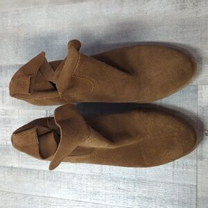Brown suede boots
